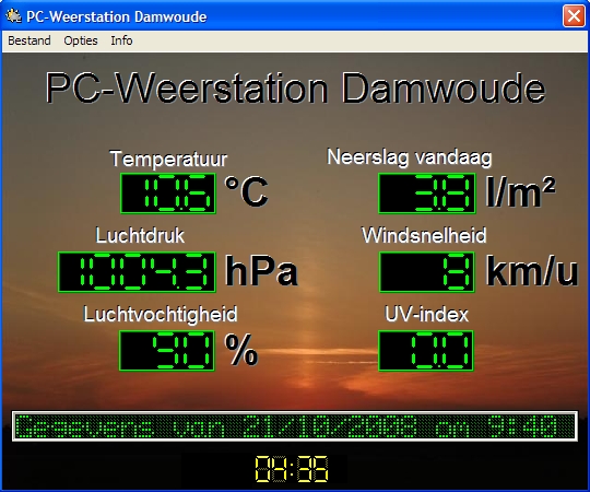 Afb. PC Weerstation